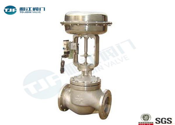 WCB Single Seat Steam Control Valve , Electric Globe Type Control Valve