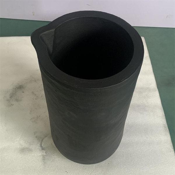 Black Heat Resistant Crucibles , Cylindrical Crucible For Melting Gold And Silver