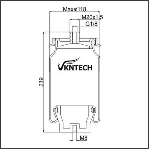 Варочные мешки трейлера OEM V075195 C075195 весны воздуха места MAZ V075195 6430-6807008-001