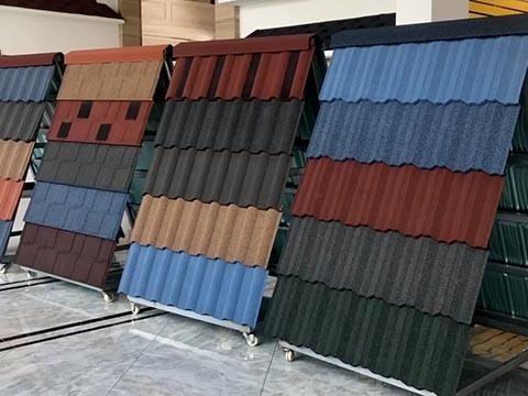 Villas Roof Classical Tile Shingle Tile Top Roof Tile Color Stone Coated Bond Tile AZ70 Metal Tile 50 Years Warranty