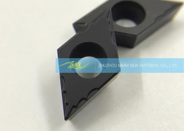 DCMT11T302PF CNC Carbide Inserts , Cemented Carbide Inserts With R0.2 Tip Arc