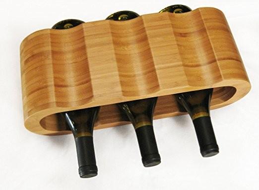 Antique Bamboo Wood Wine Display Rack Non - Toxic Tasteless Phthalate Free