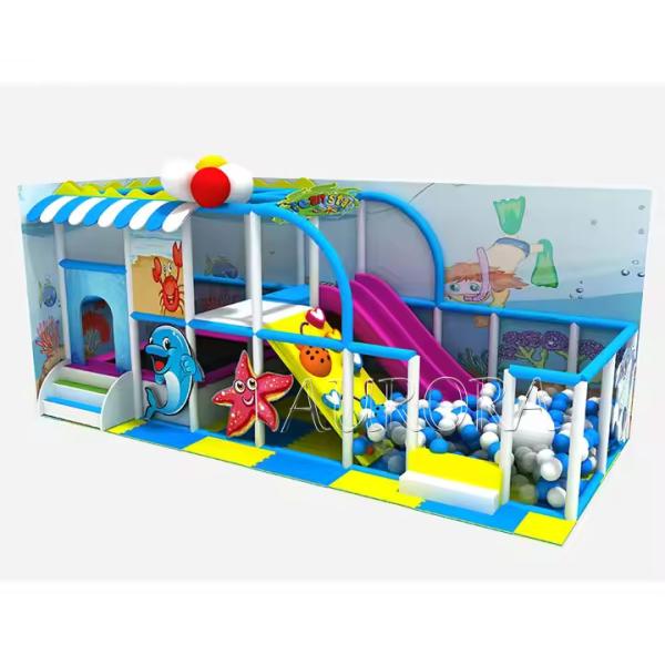 Blue Kids Ocean Theme Indoor Playground Equipment Water Proof