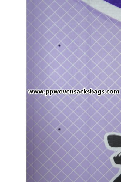 Purple Woven Polypropylene Sacks Bopp Bags for 10kg Package , 14 x 24