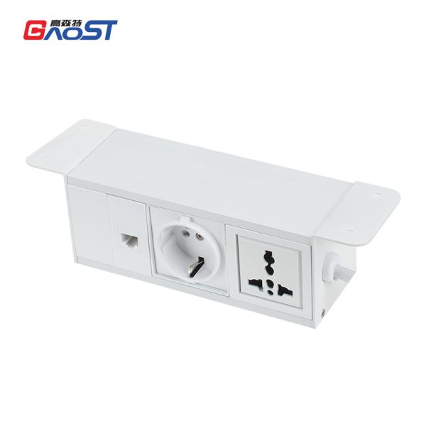 UKCA Certificated Under Desk Power Strip with Alloy Housing and RJ45 Network Port