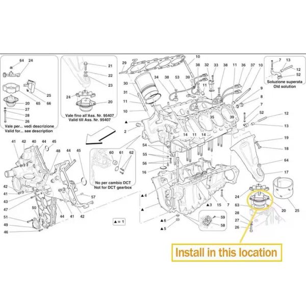 For Ferrari California Ferrari 8 Cilindri Engine Bracket Original Equipment Manufacturer 269817 Engine Pad Bracket
