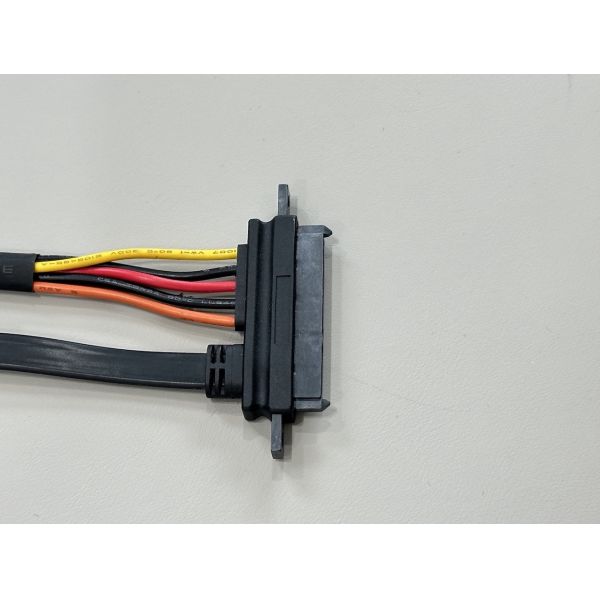SATA 7+15 pin data power connector cable, flat ribbon wire harness to 22-pin PCB board connector for electronic HDD SSD server storage signal transmission customization
