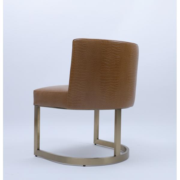 Hotel luxury Metal Golden Leather Living Room Leisure dining Chair