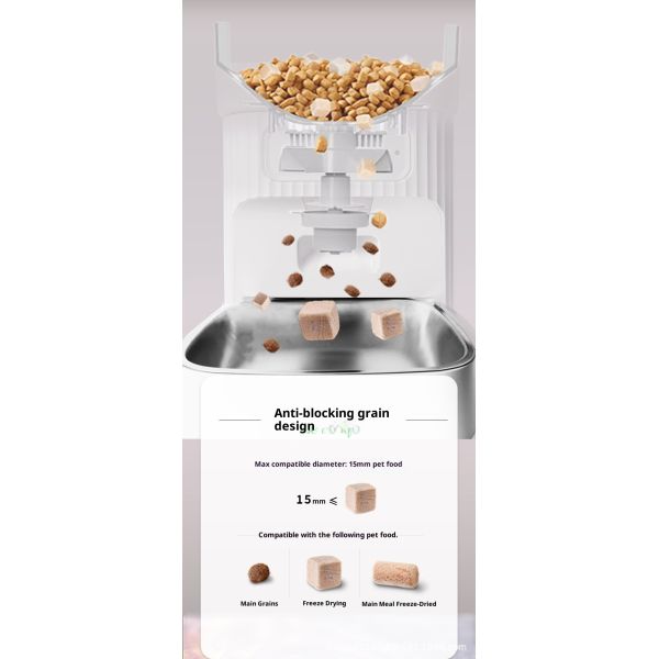 Cross-border New Eco-friendly Modern Pet Dogs Automatic Remote Intelligent Feeder APP Control Camera Charge 7L Plastic Bowls