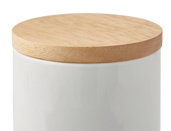 Cookie Biscuit Ceramic Dog Treat Jar , Ceramic Cat Treat Canister With Wood Lid