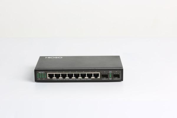 8 1000M PoE 2 1000M SFP 8 Port Fiber Optic Switch Easy Management