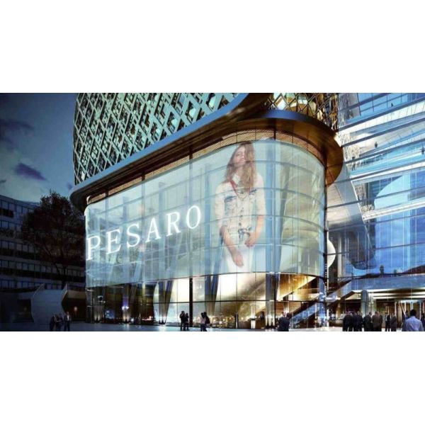 HD P3.9mm Transparent Glass LED Screen Grid Window Display 4500cd/ M²