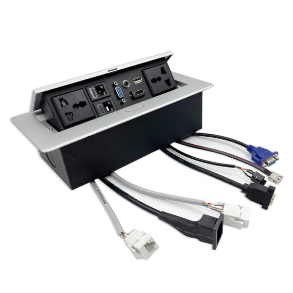 Intelligent Table Socket Multifunctional Office Desktop Pop Up Socket Pop Up Power Desk Socket Outlet Box