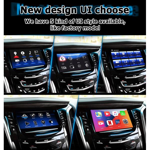 Коробки навигации андроида интерфейс автоматической беспроводной carplay видео- для Кадиллака Escalade