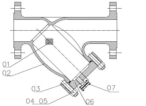 WCB Carbon Steel Y Strainer 150LB With Flanged Drain Plug Special Design
