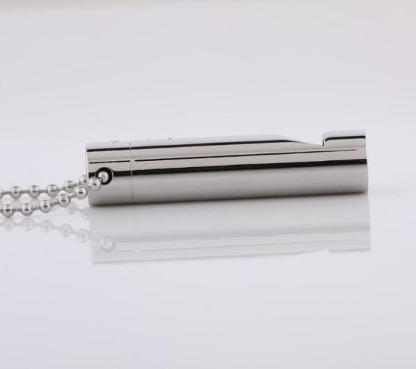 Safety Whistle Necklace,  Whistle Pendant Necklace in Silver color, Bead Chain Necklace