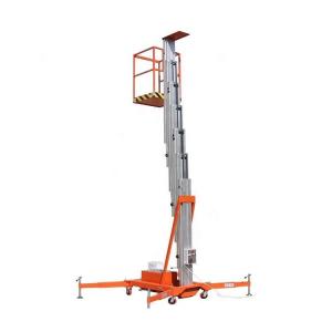 6m-16m Vertical Telescopic Single Mast Lift Aluminum Alloy Aerial Work Platforms