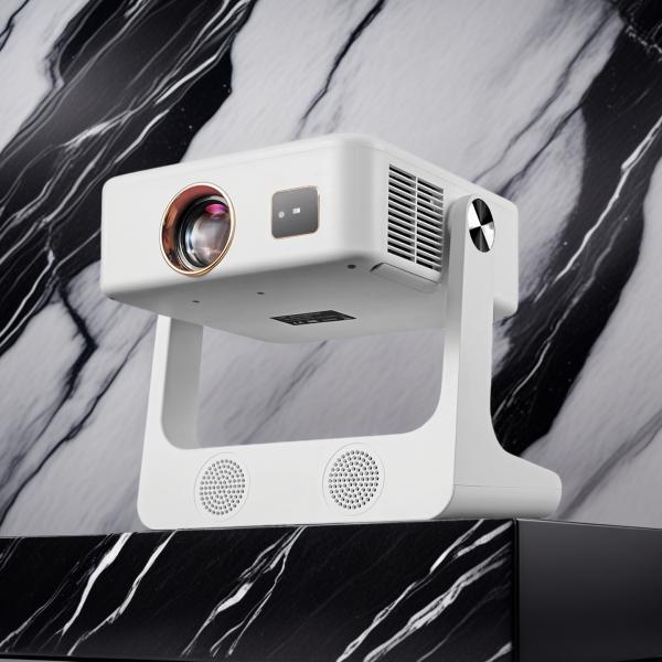 Ehomm D1 White FHD 1080P Android TV Projector , Smart Flagship Projector