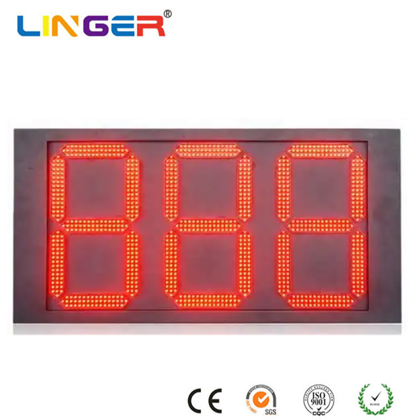 Multi Digit Electronic Gas Price Sign Double Sides Gas Station LED Display Single Control Card