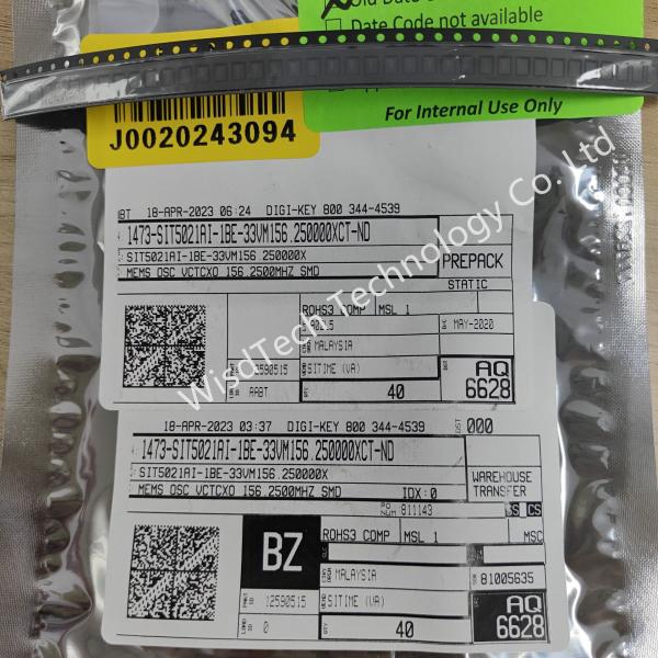 SiT5021AI-1BE-33VM156.250000X TCXO Oscillateurs Circuits intégrés