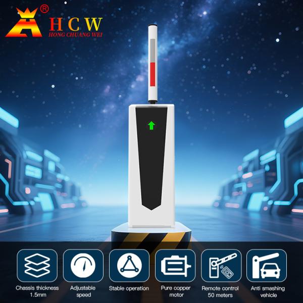 HCW Road Pole Barrier Gate Adjustable Intelligent Parking Lot Access Control Anti Smashing