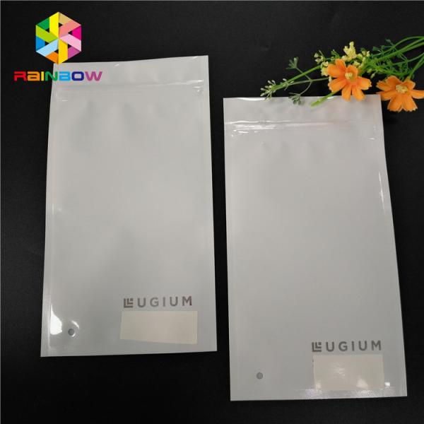 Matte White Plastic Pouches Pack Smell Proof Heat Seal Mylar Earphone Ring Decoration Packing