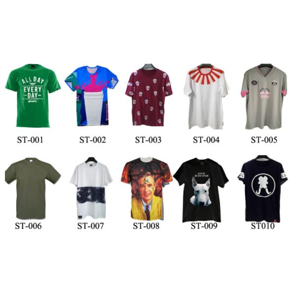 Short Sleeve Custom Printed T Shirts For Men , Digital Logo Round Neck T Shirts