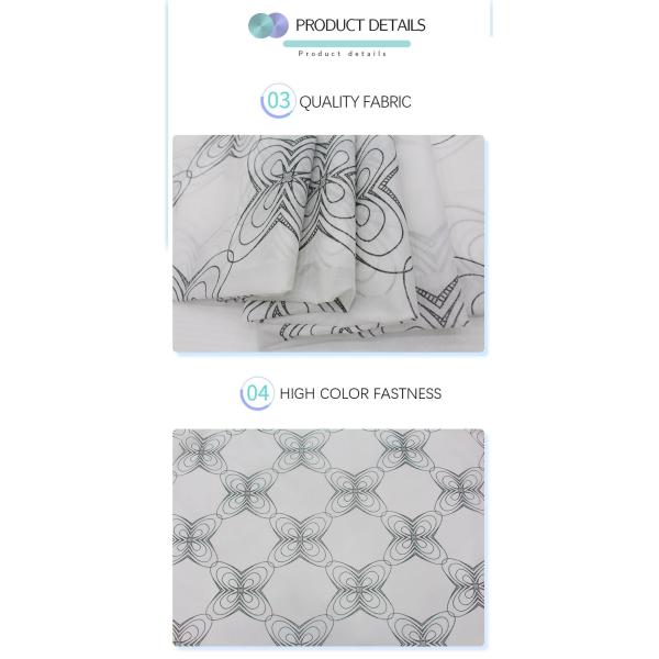 100gsm 100% Polyester Mattress Fabric Warp Knitting Digital Printing Chemical Fiber Fabric