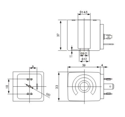 Катушка клапана соленоида 220В клапанов реактивного сопла ИМПа ульс черноты катушки 483510С6 Паркер пластиковая