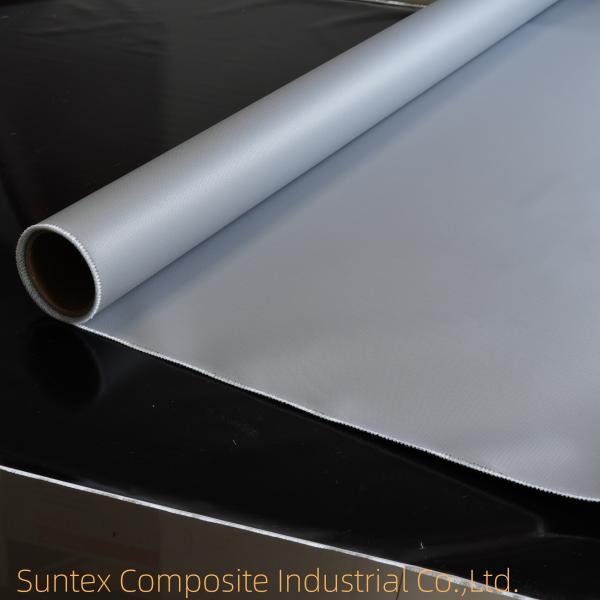 Weather Resistant Thermal Pipe Insulation Jacket Fibreglass Cloth Roll Silicone On Two Side Glass Fabric Textiles