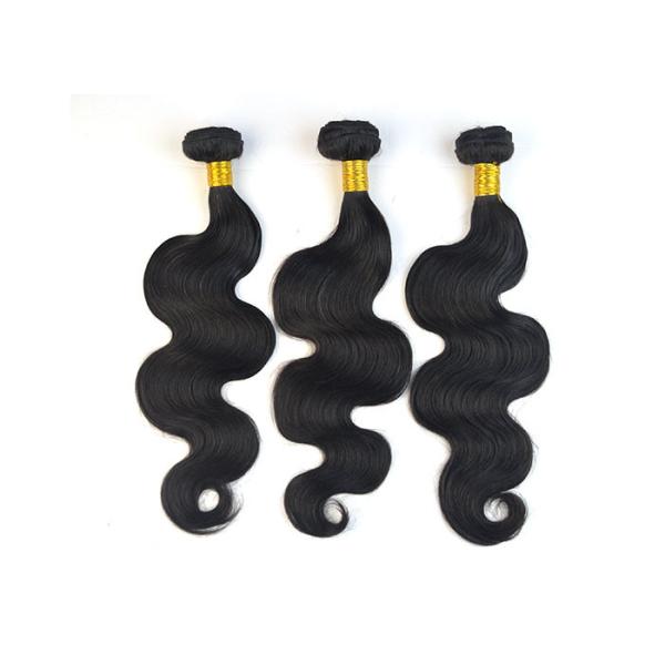 6A+ Remy Virgin Human Hair Extensions Natural Black Body Wave