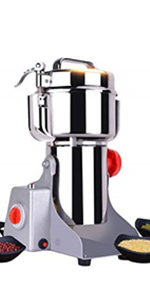 Powder Grinder 300g Electric Grain Mill Grinder Safety Upgraded Spice Grinder Pulverizer Stainless Steel Machine