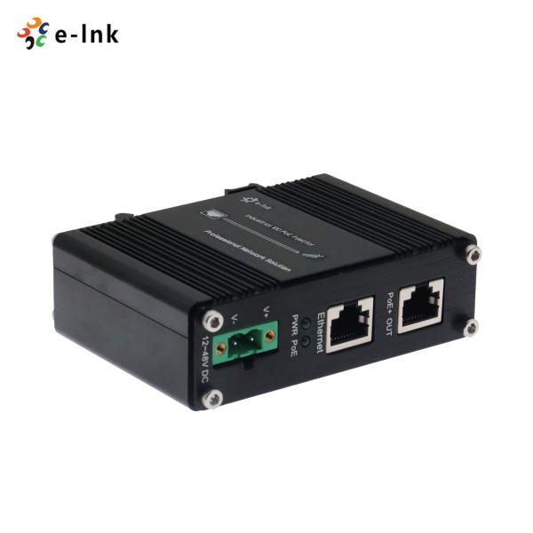 Industrial 10G PoE+ Injector 30W 12~48V DC Power Input Aluminum Alloy Metal Case