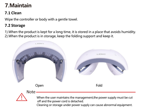 Skin Rejuvenation Home Use Beauty Device 7 Colors PDT LED Light Therapy Phototherapy