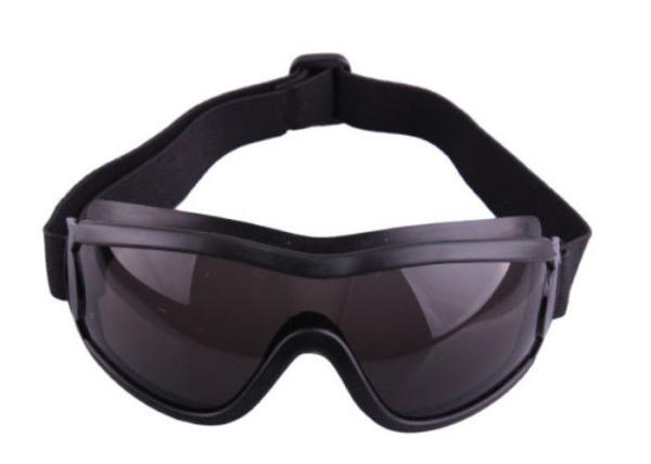 Black Color PPE Safety Goggles High Protection Level With Adjustable Elastic Band