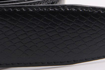 Snake Grain Mens Real Leather Belts , Cow Soft Leather Belt 3.5cm Width