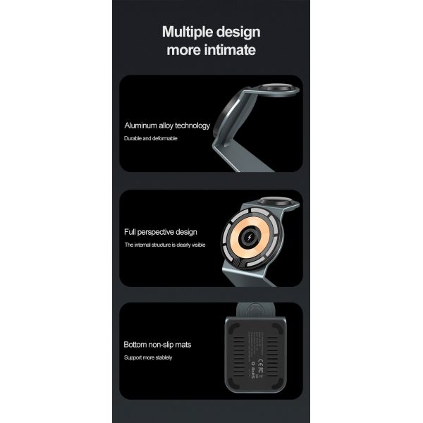 3 In 1 Fast Charging Wireless Charger Dock Station 15W 10W For Mobile Devices