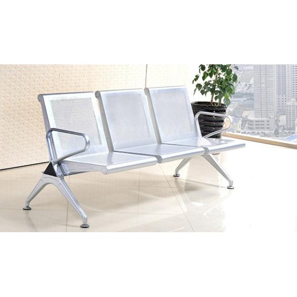 Современный металлический нержавеющая сталь кожаный стул в непрерывном ряду диван для общественного ожидания