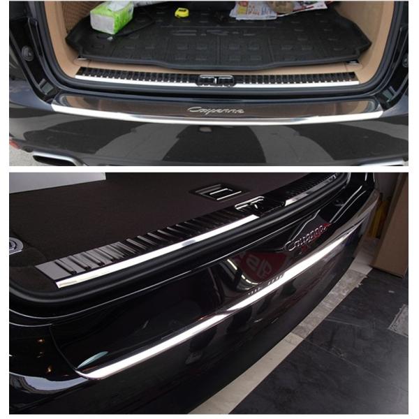 Placas del umbral de la puerta de acero inoxidable / Pedal trasero original exterior para Porsche Cayenne