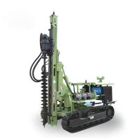 Máquina de condução de pilhas solares hidráulicas 56KW Potência de hospedeiro 20m - 120m Profundidade de perfuração