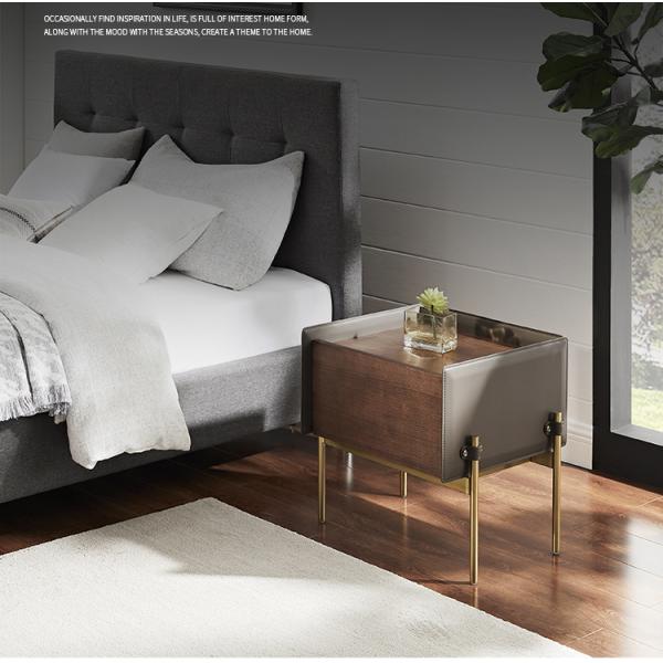 Solid Steel High Leg Nightstand Simple and Modern Storage Cabinet for Mini Bedroom