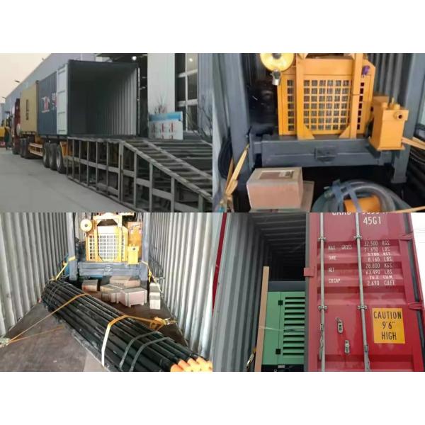 400m Depth Pneumatic Drilling Rig Rubber Belt Track Household