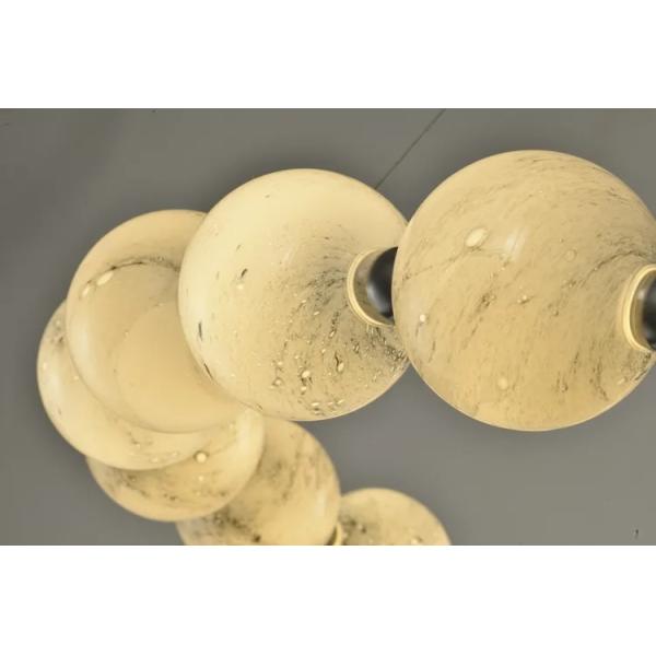 100V To 277V Indoor Modern Circular Ring Chandelier Pearl Necklace Chandelier