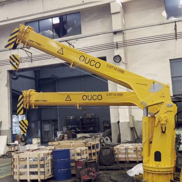 0.9t14m Crane telescópica hidráulica pequeña