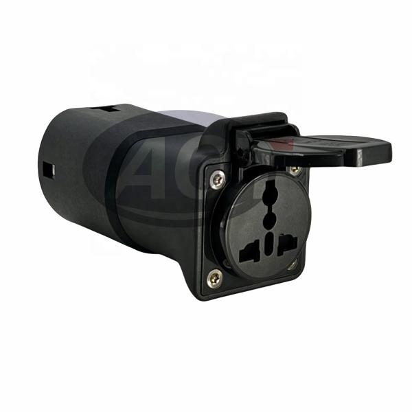 BLACK AOTAI KIA V2L Adapter 220V Type2 To Universal AC Socket Adapter