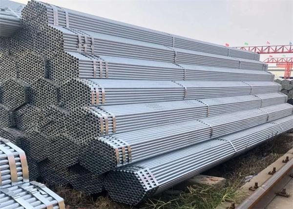 BS1387 Galvanised Steel Round Tube Hydraulic Cylinder With Slit Edge