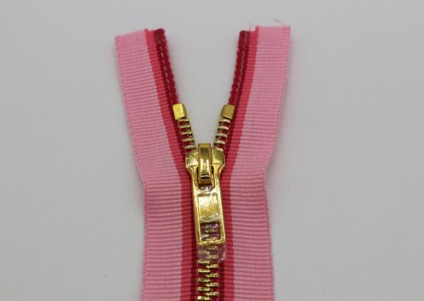 Auto Lock 22 Inch Open End Metal Jacket Zippers Multi Bright Color Polyester Tape
