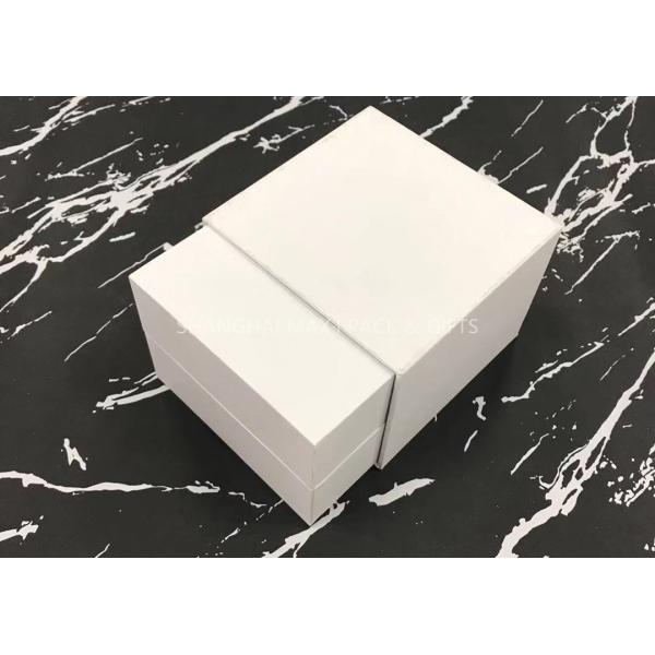 High End Plain Luxury Packaging Boxes , Elegant Retail Matte Matte White Gift Box