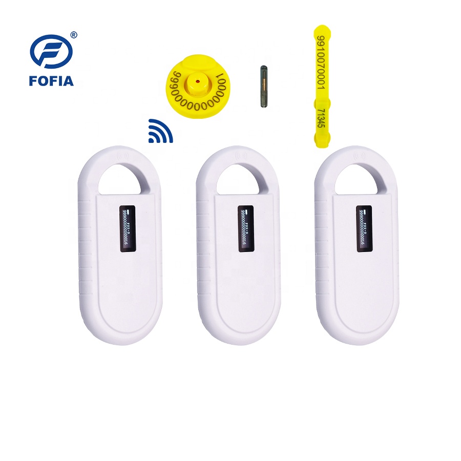 Handheld Plastic Animal Microchip RFID Card Reader PT160 134.2kHz OLED Screen USB Lithium Battery CE Certified ISO 11784/11785