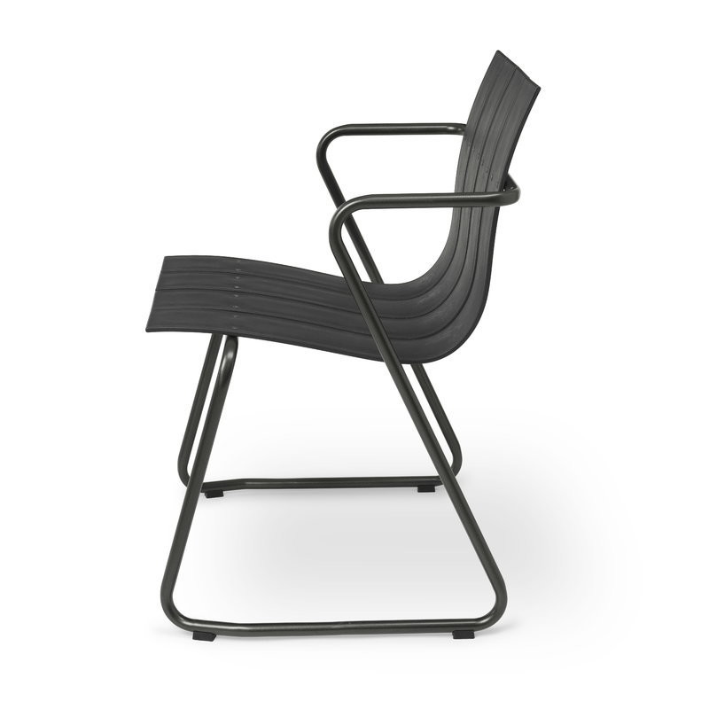 Metal Steel Garden Chair Set with Minimalist Design Plastic Wood Armchair by AJUNION